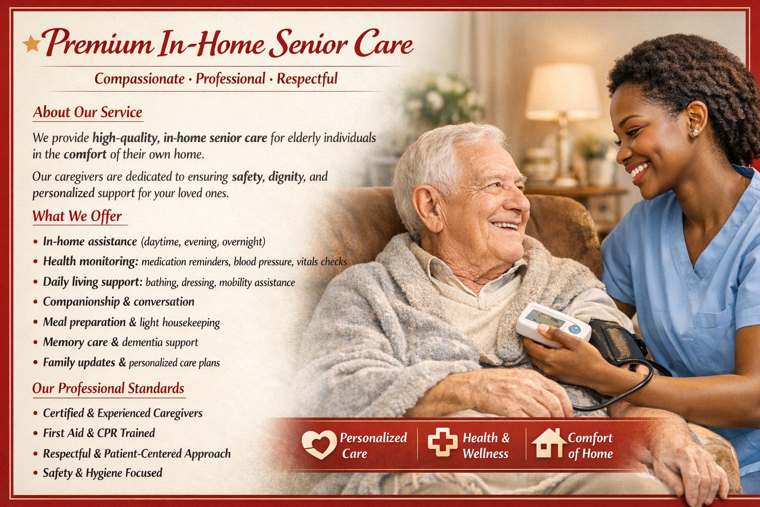 Premium In‑Home Senior Care Services